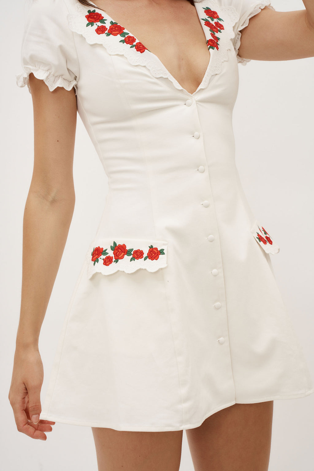 Rosas Off White Dress