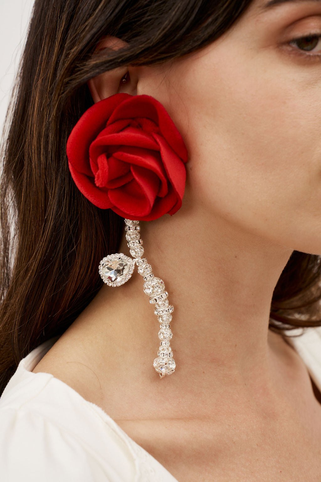 Velvet Rose Red Earring