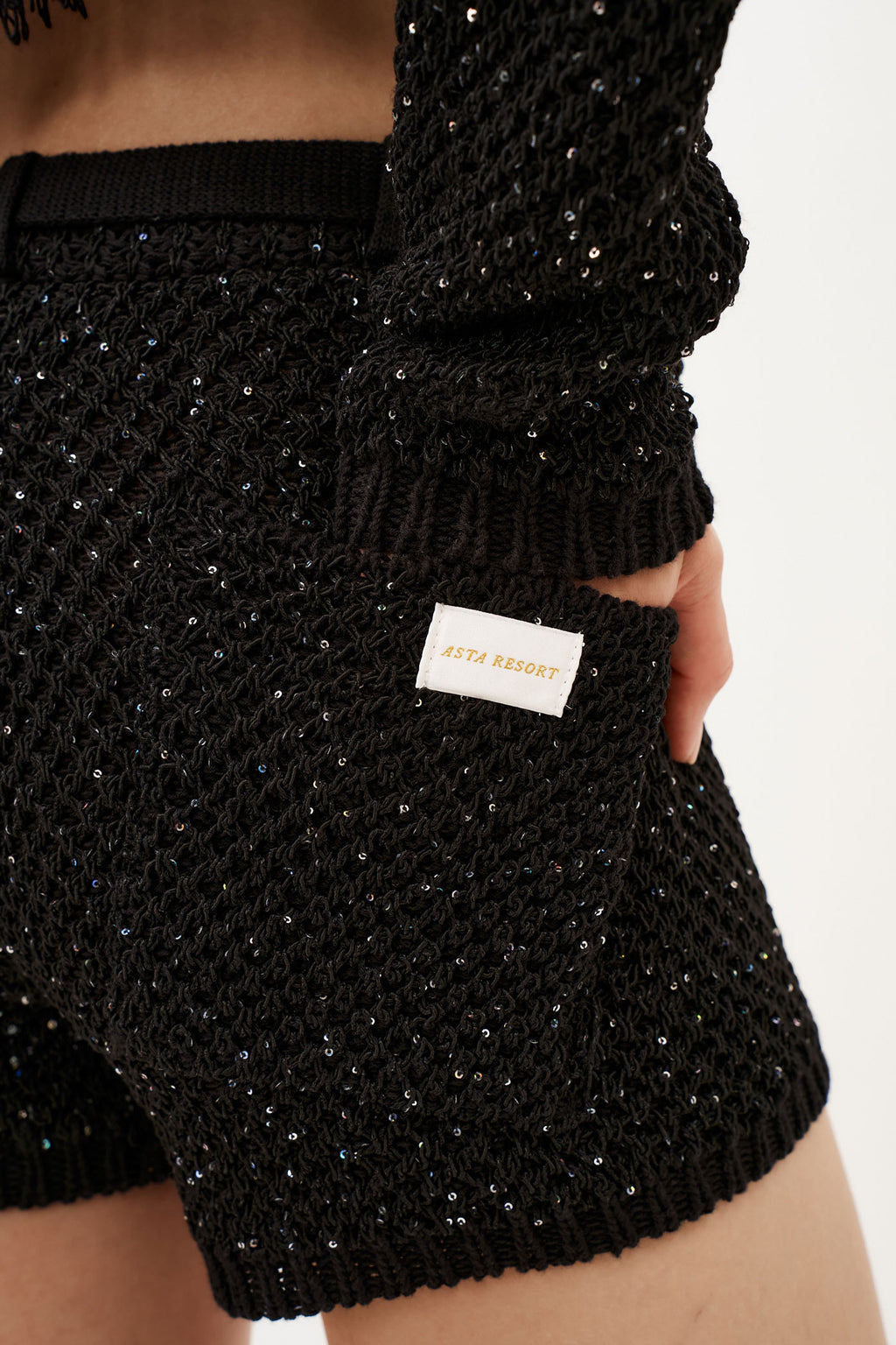 Grace Sequinned Black Short