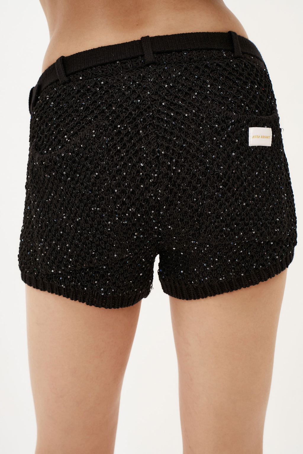 Grace Sequinned Black Short