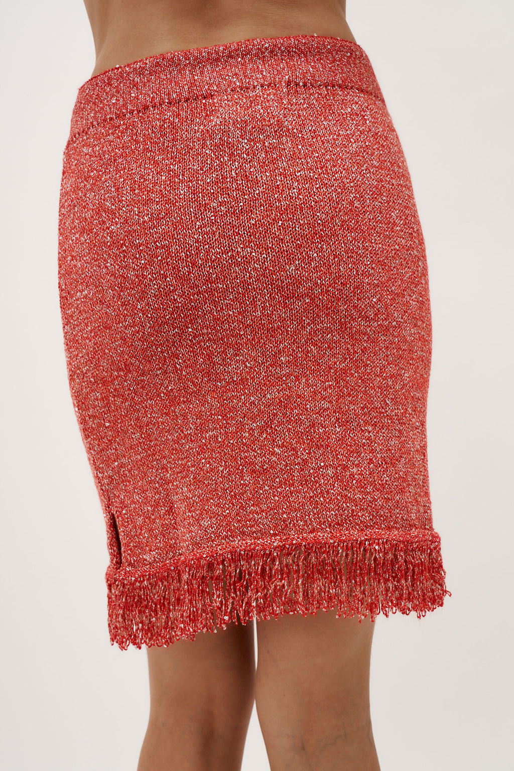 Dana Fringe Sequin Rossa Skirt