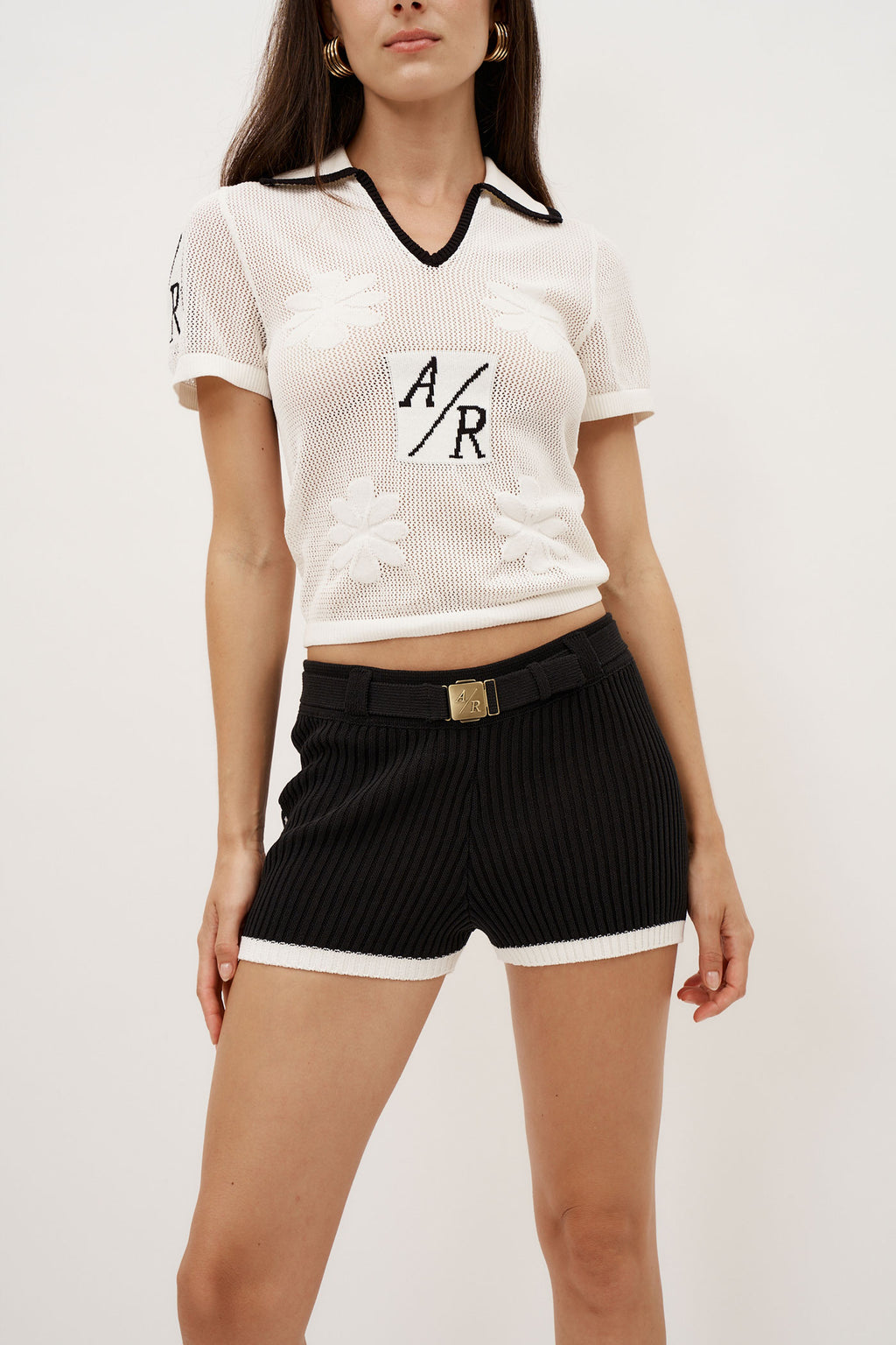 Francie Belted Black Short