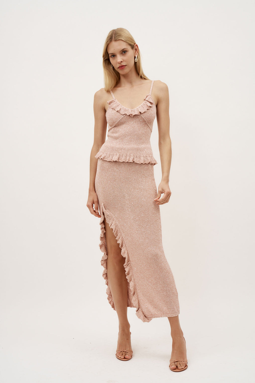 Michaela Split Blush Skirt