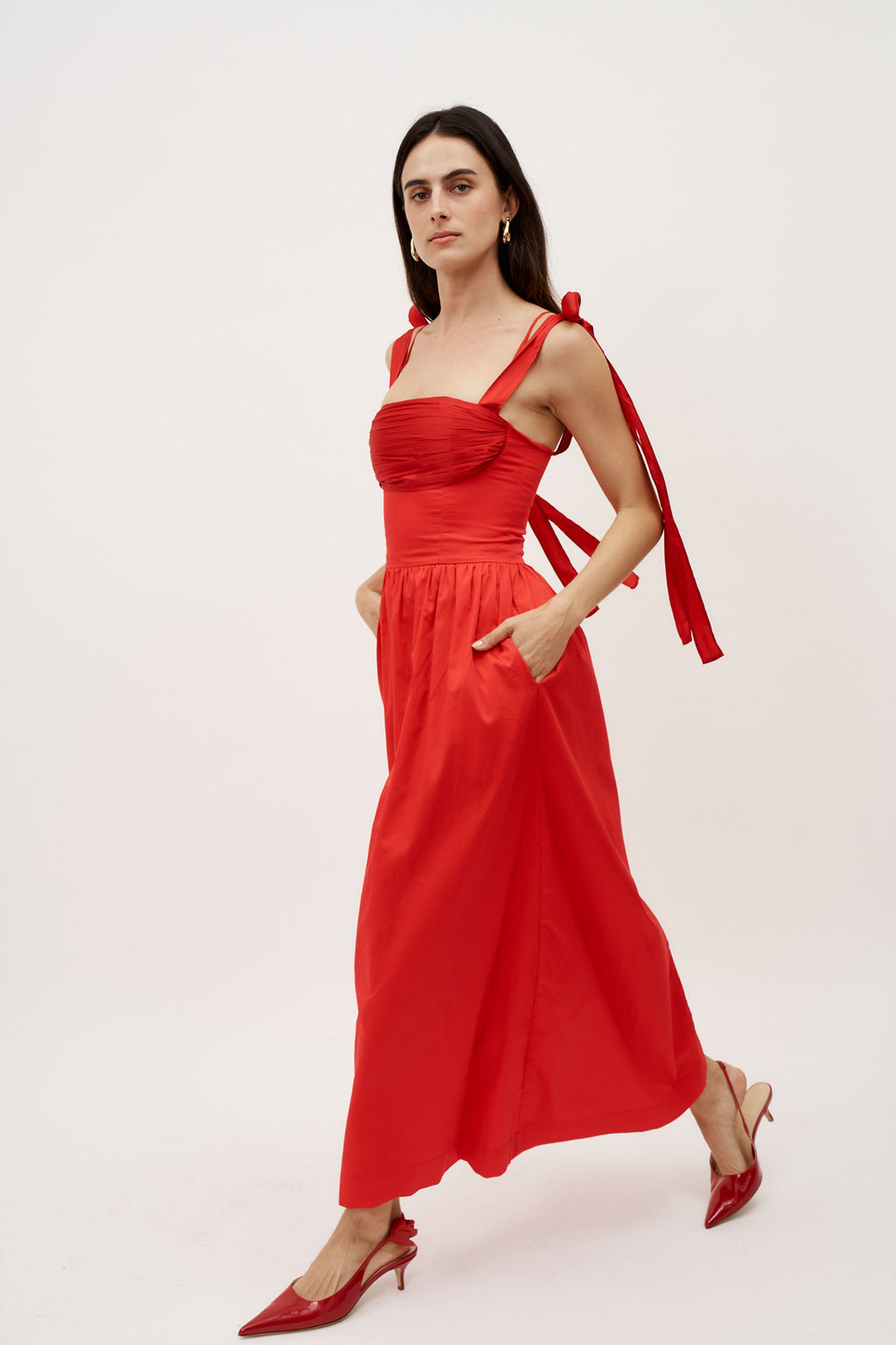 Elsa Red Maxi Dress