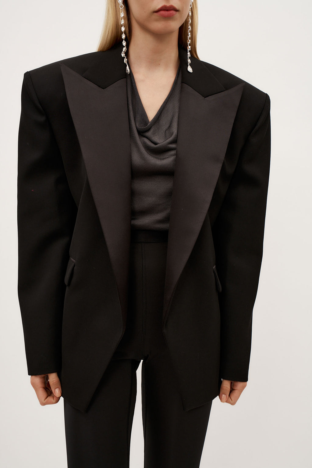 Oversized Tuxedo Black Blazer