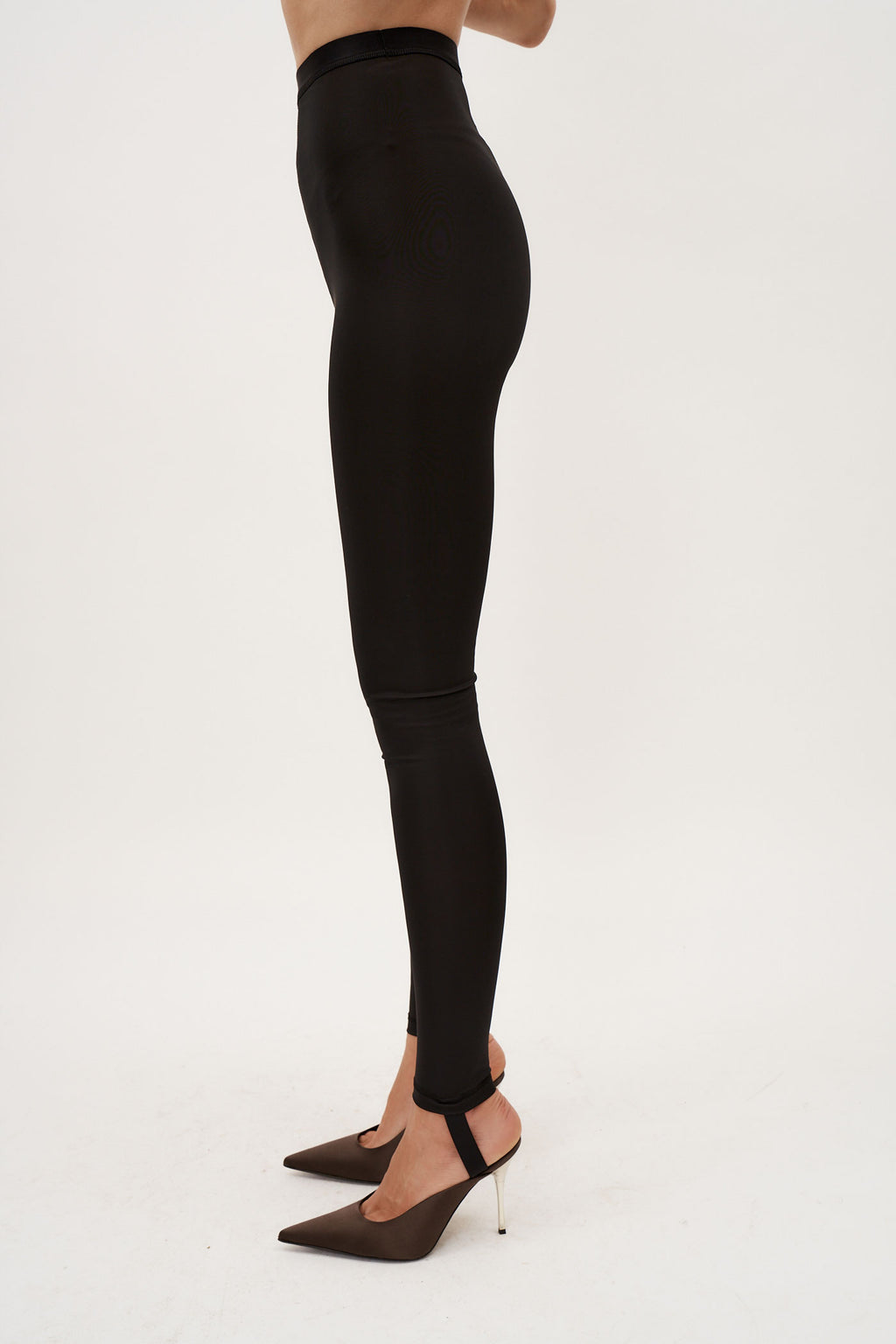 Slim Stirrup Black Leggings