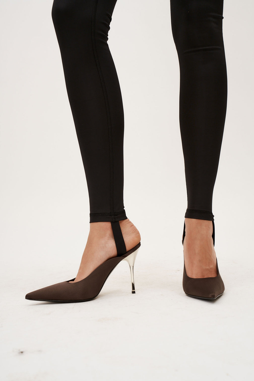 Slim Stirrup Black Leggings