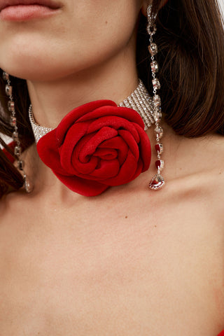 Velvet Rose Red Choker