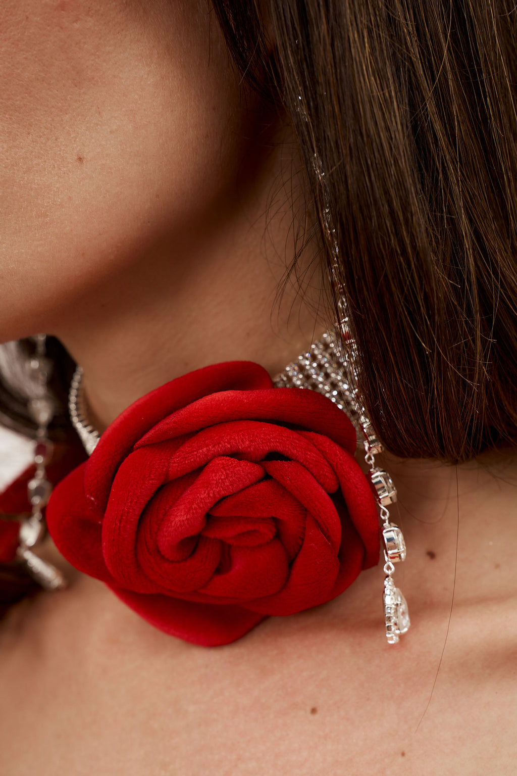 Velvet Rose Red Choker