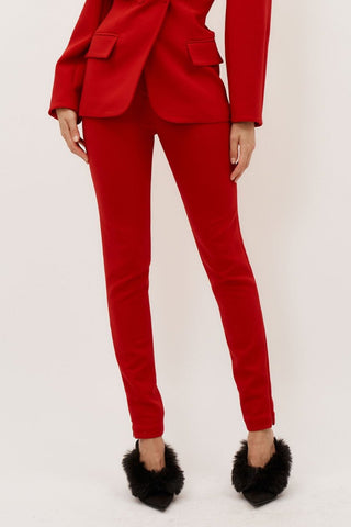 Skinny Tailored Red Trousers