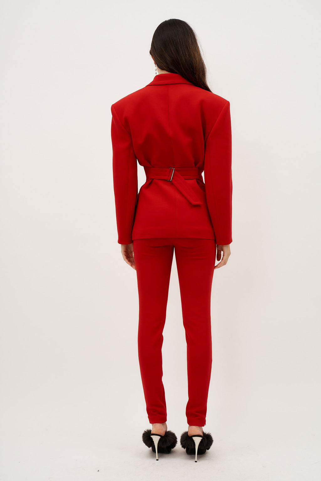 Skinny Tailored Red Trousers