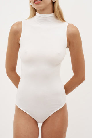 Viscose String White Bodysuit