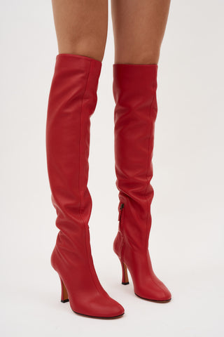 Boulevard Knee High Lipstick Boots