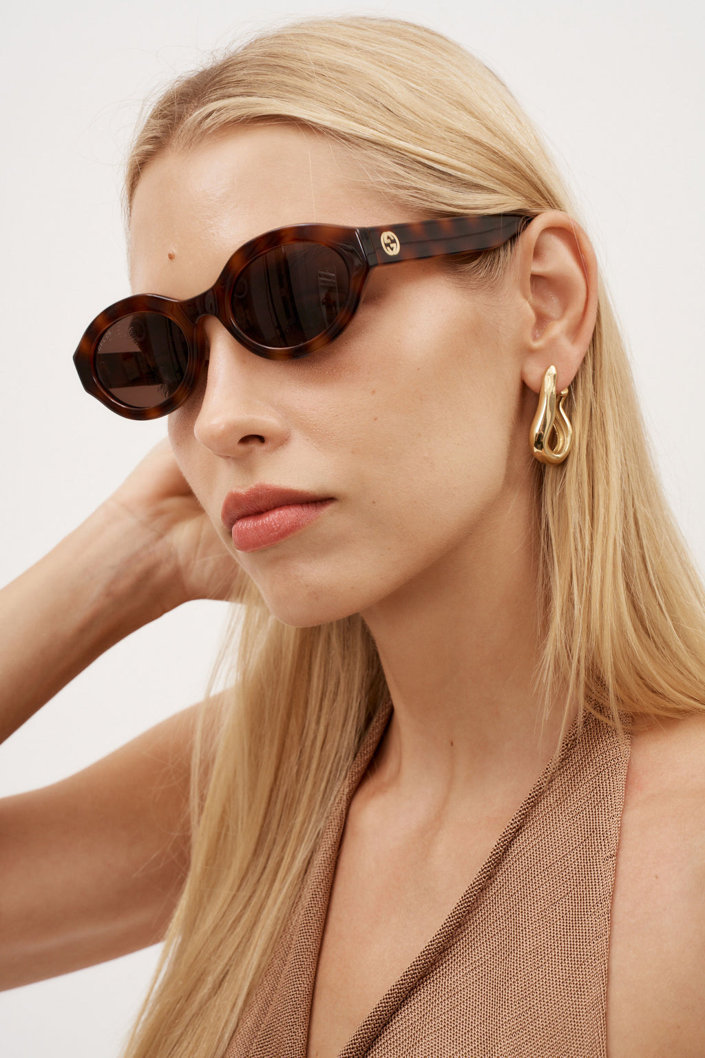 Minimal Almond Havana Sunglasses