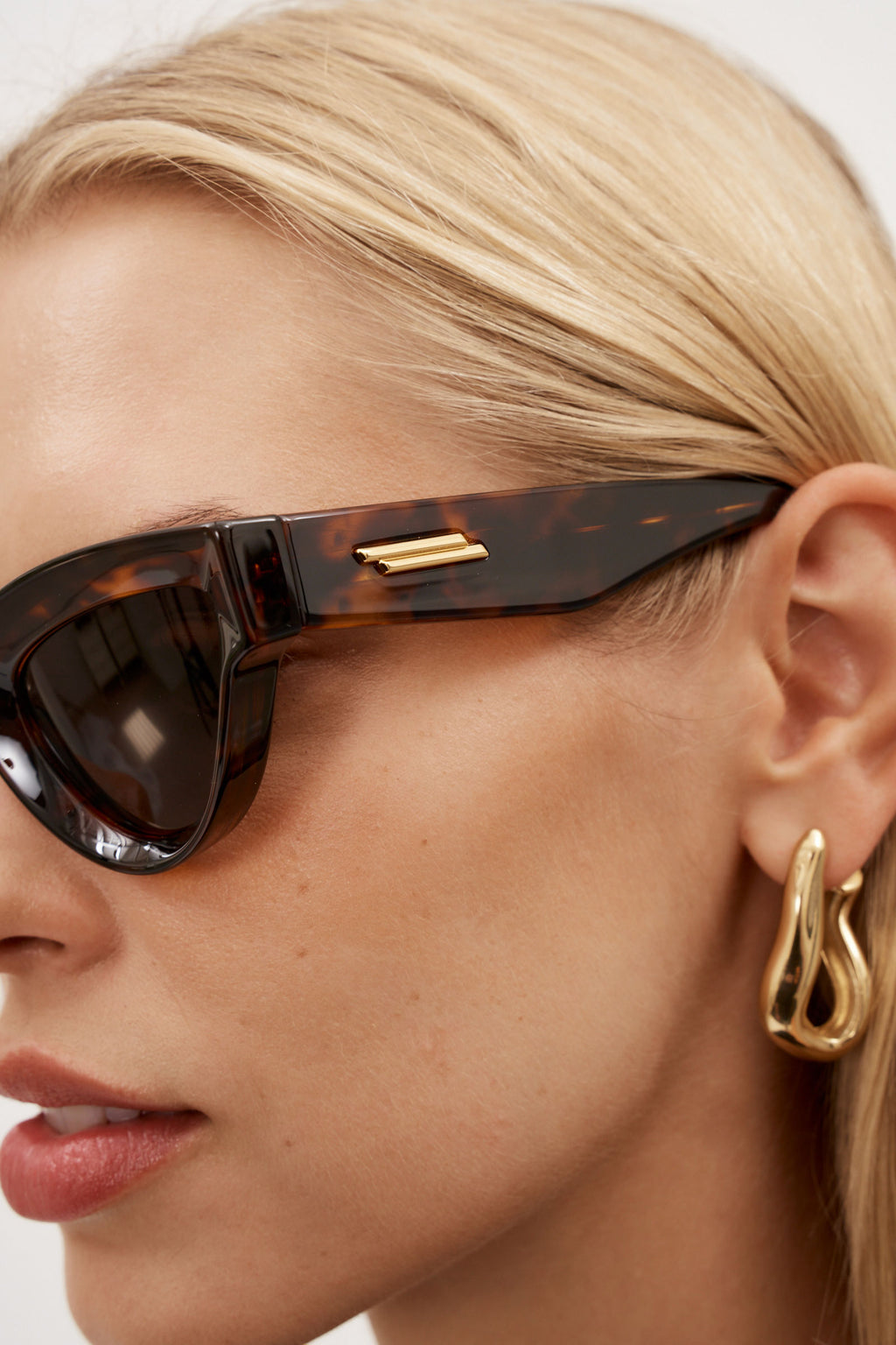 Inward Cat Eye Havana Sunglasses