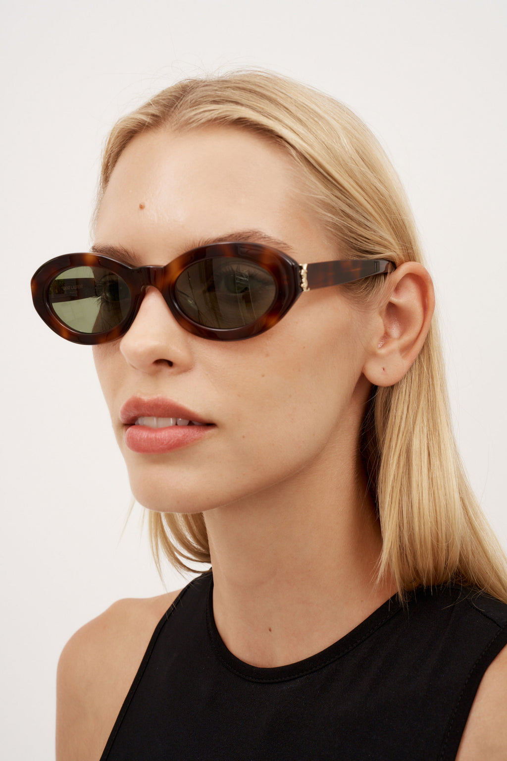 Narrow Oval Havana Sunglasses