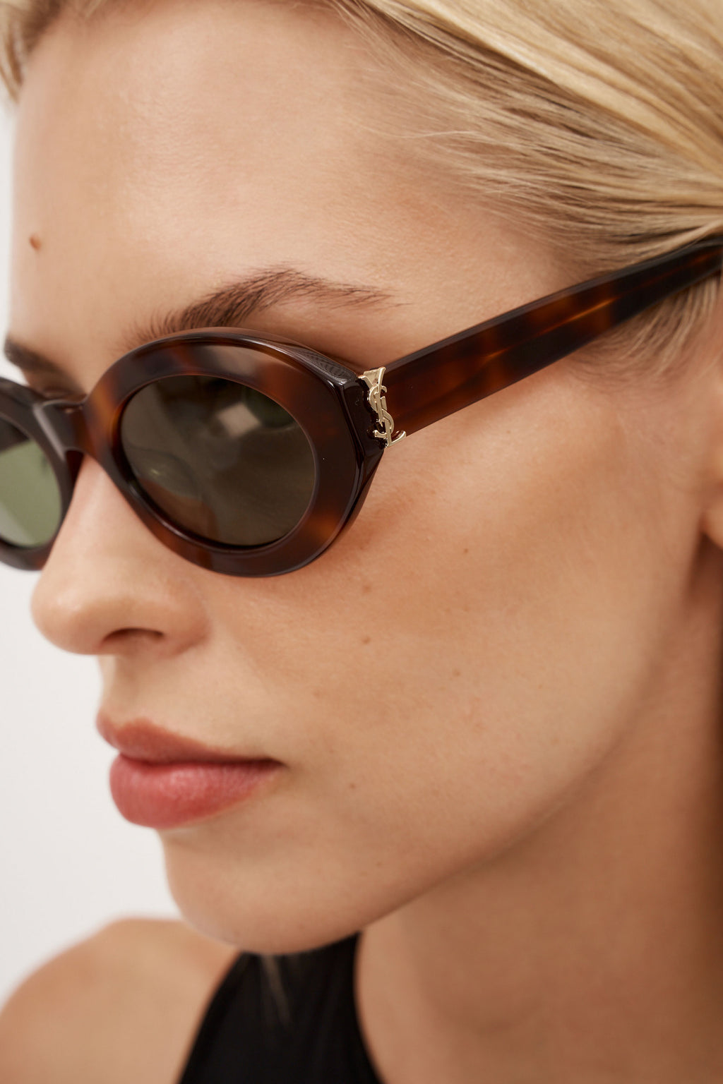 Narrow Oval Havana Sunglasses