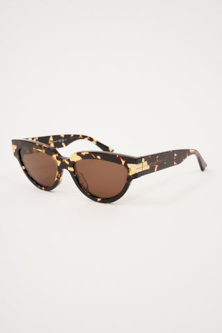 Round Havana Cat Eye Sunglasses