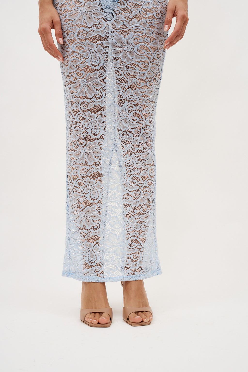 Halle Lace Sky Midi Dress