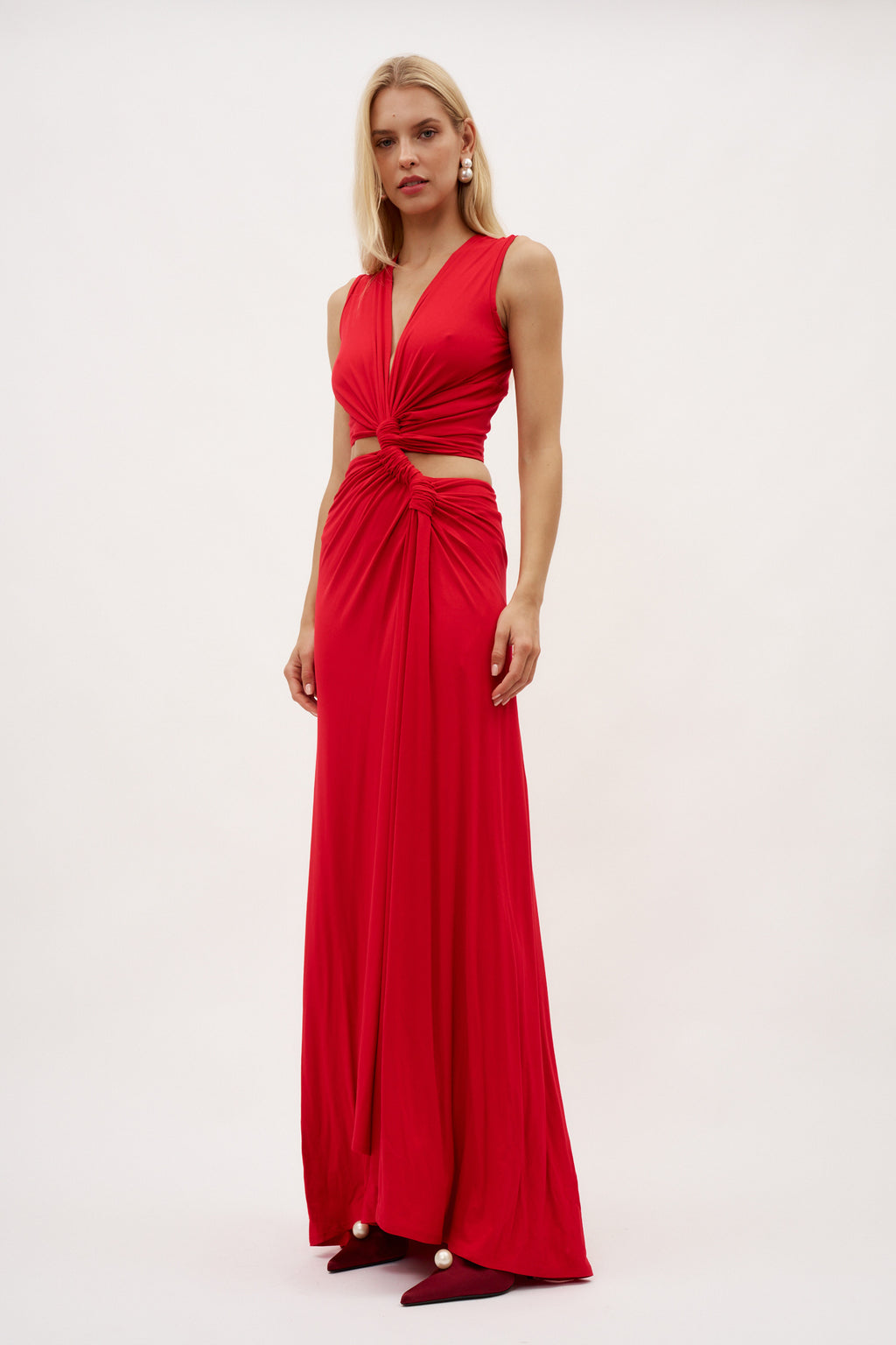 Triple Loop Red Dress