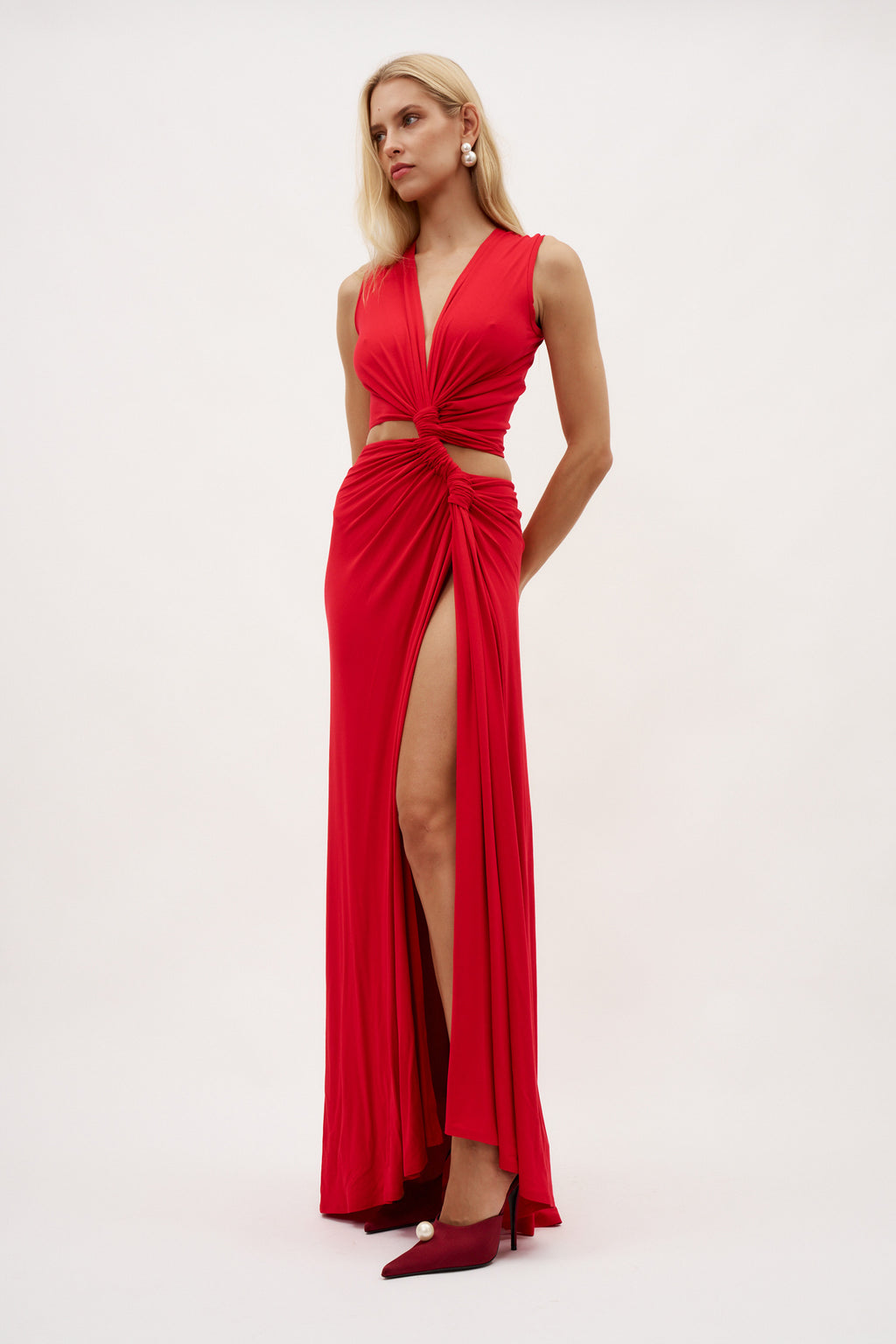 Triple Loop Red Dress