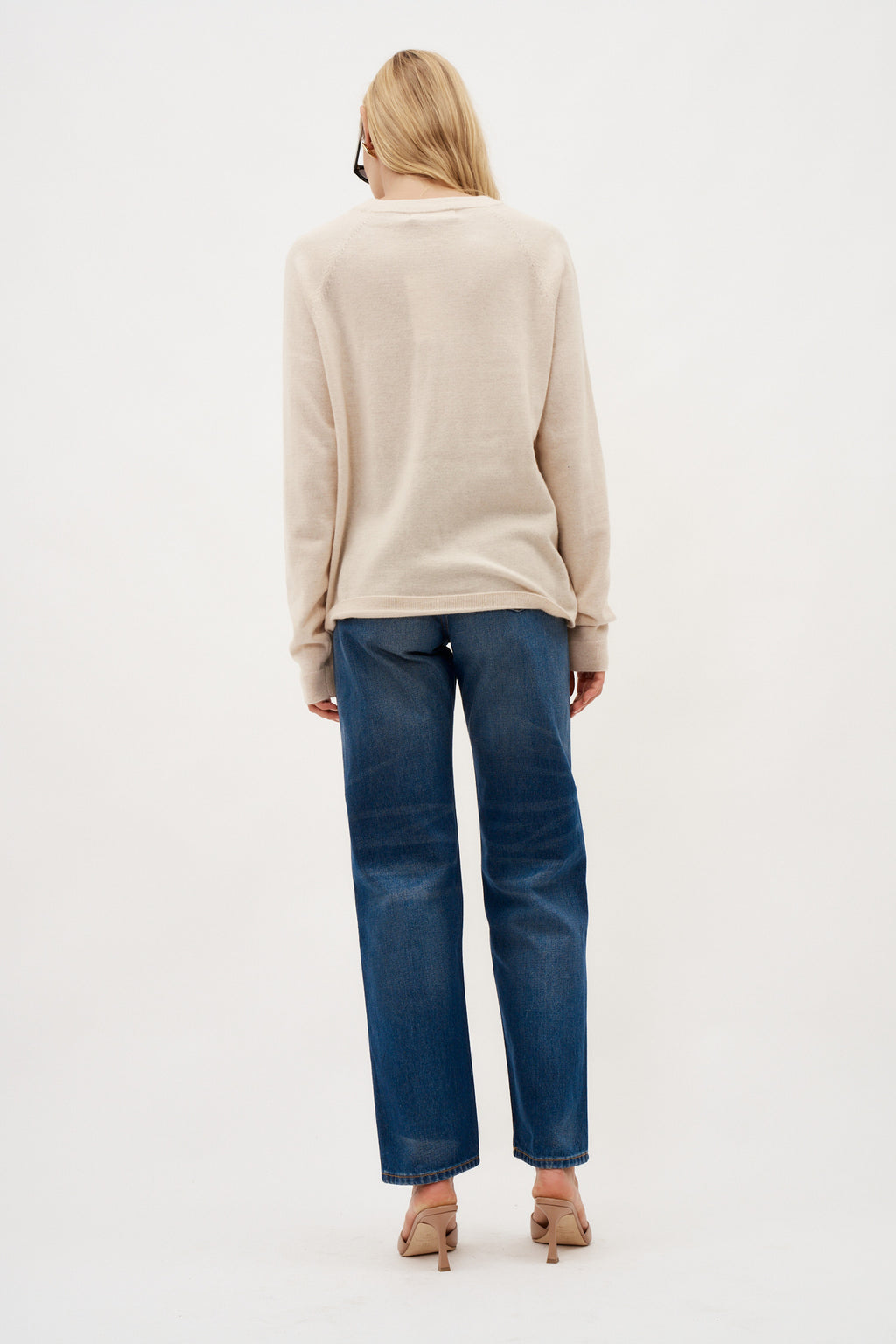 Cashmere Long Sleeve Beige T-shirt