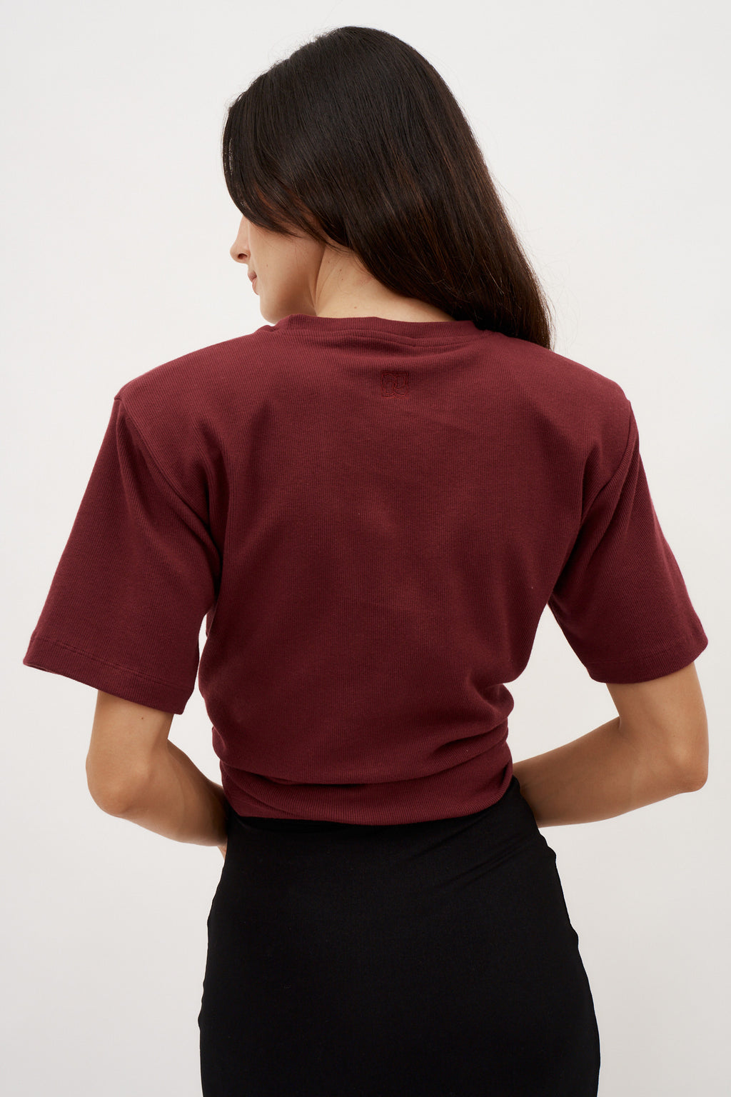 Knotted Burgundy T-Shirt