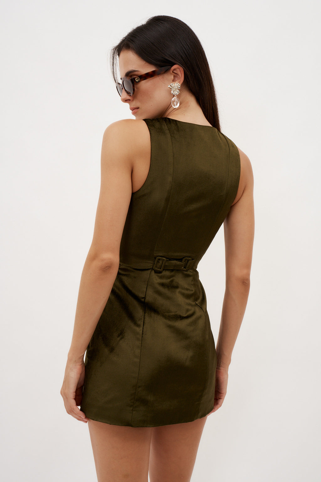 Verde Velveteen Dress