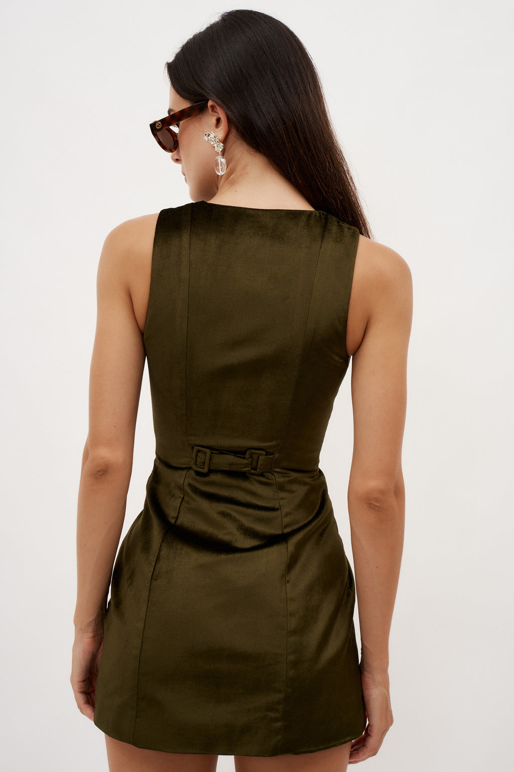 Verde Velveteen Dress