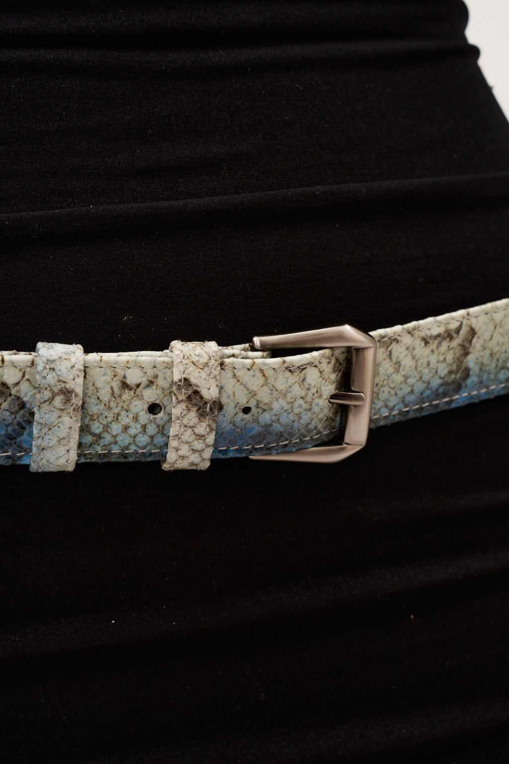 Single Blue Snake Belt