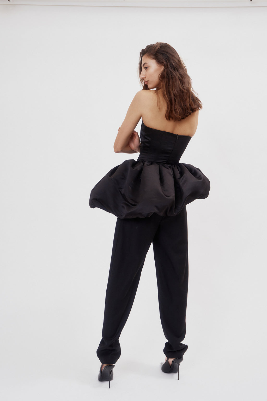Rebecca Transformer Corset Black Satin Top-To-Dress