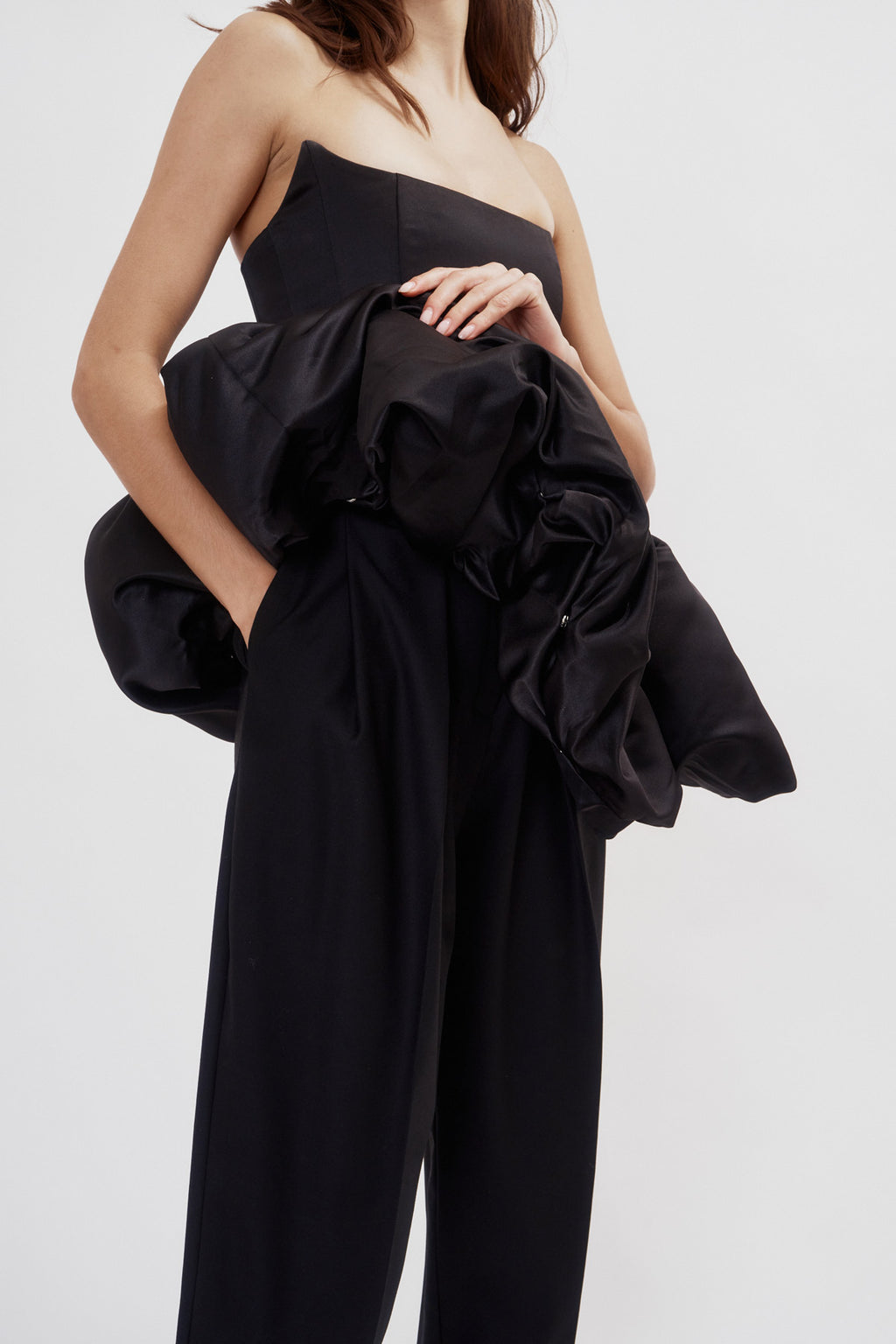 Rebecca Transformer Corset Black Satin Top-To-Dress