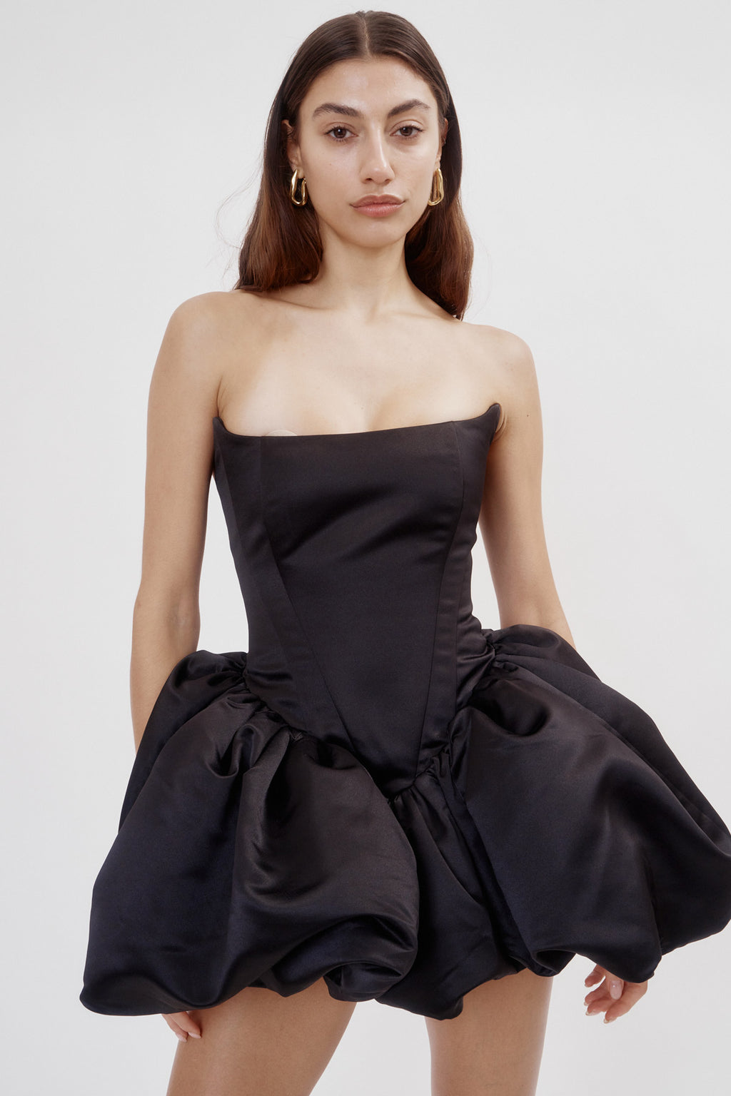 Rebecca Transformer Corset Black Satin Top-To-Dress