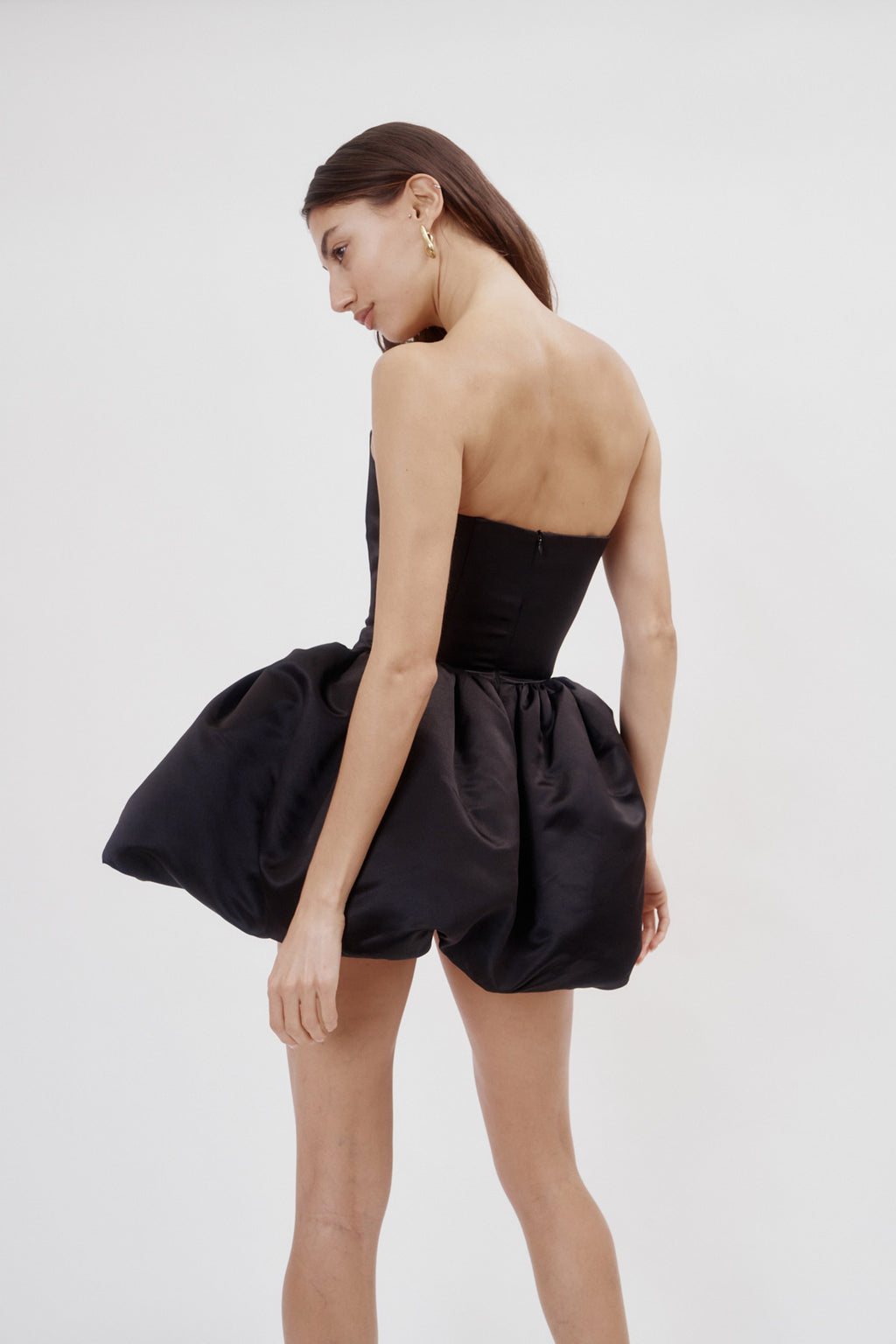 Rebecca Transformer Corset Black Satin Top-To-Dress