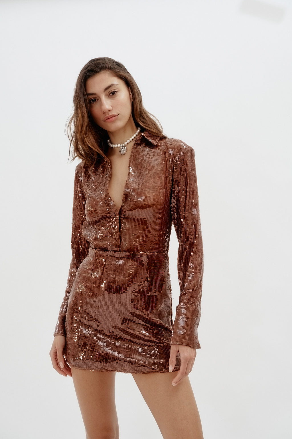 Siren Shirt Dress Brown