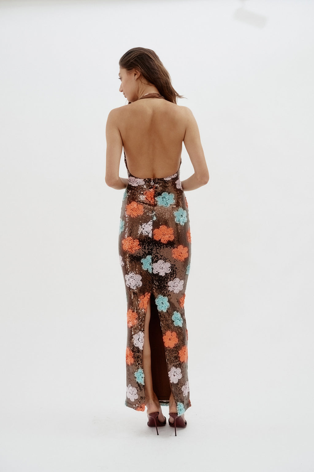 Sienna Sequin Floral Gown