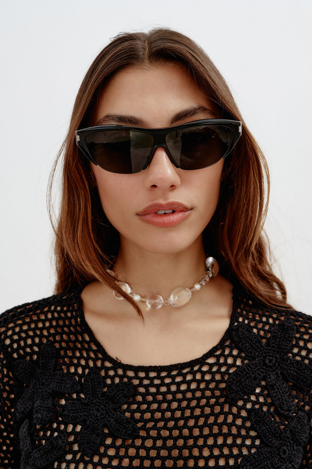 Half Rim Shield Sunglasses