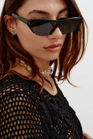 Half Rim Shield Sunglasses