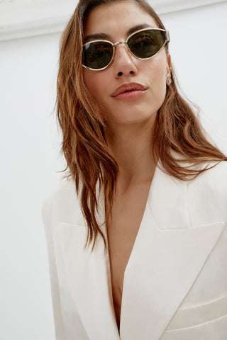 Cat Eye Gold Sunglasses