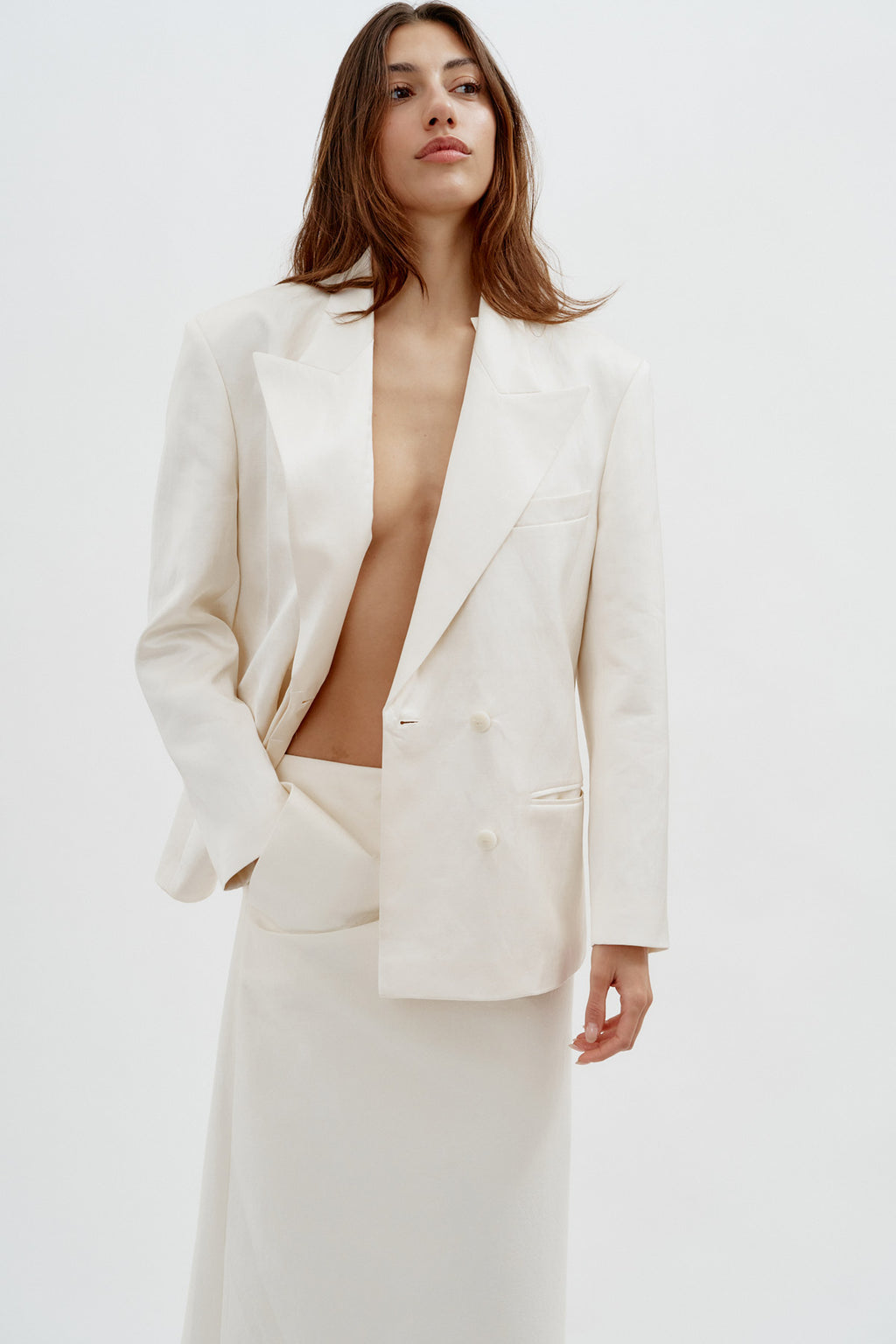 Wool Cream Blazer