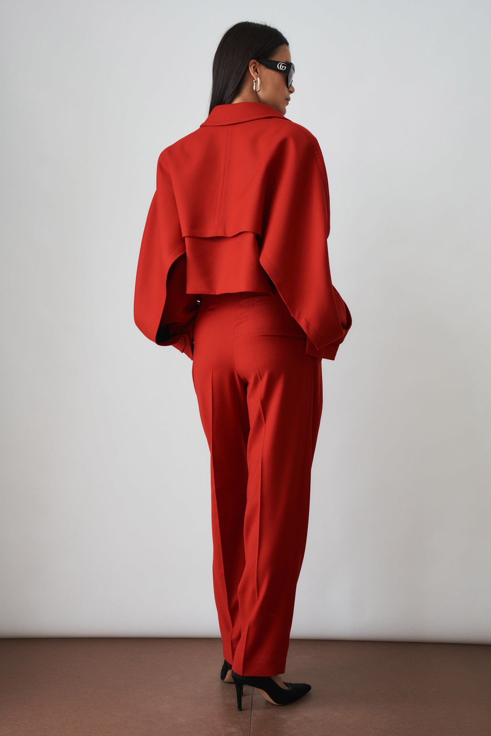 Red Wool Trousers