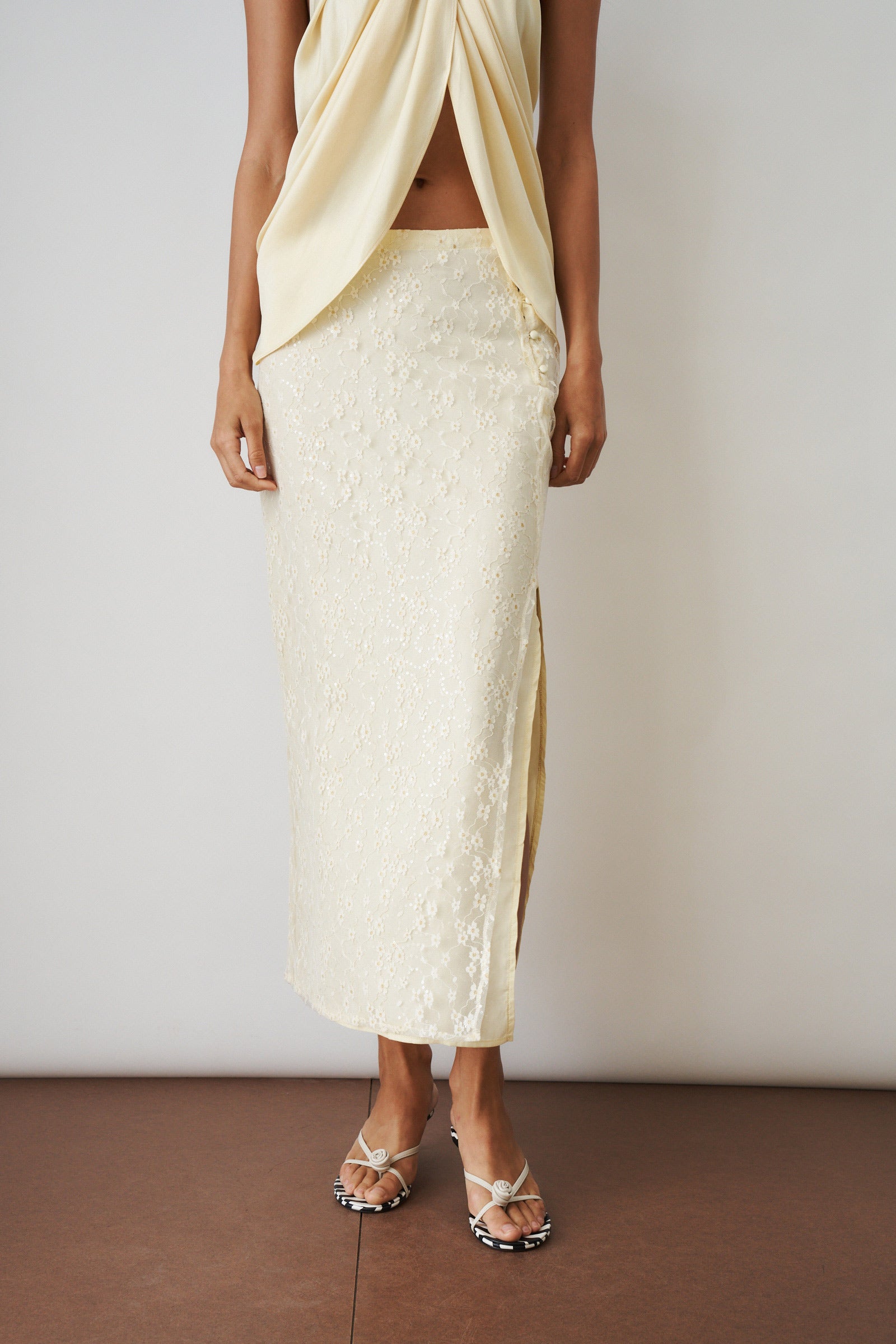 Hazel Sequin Lace Skirt