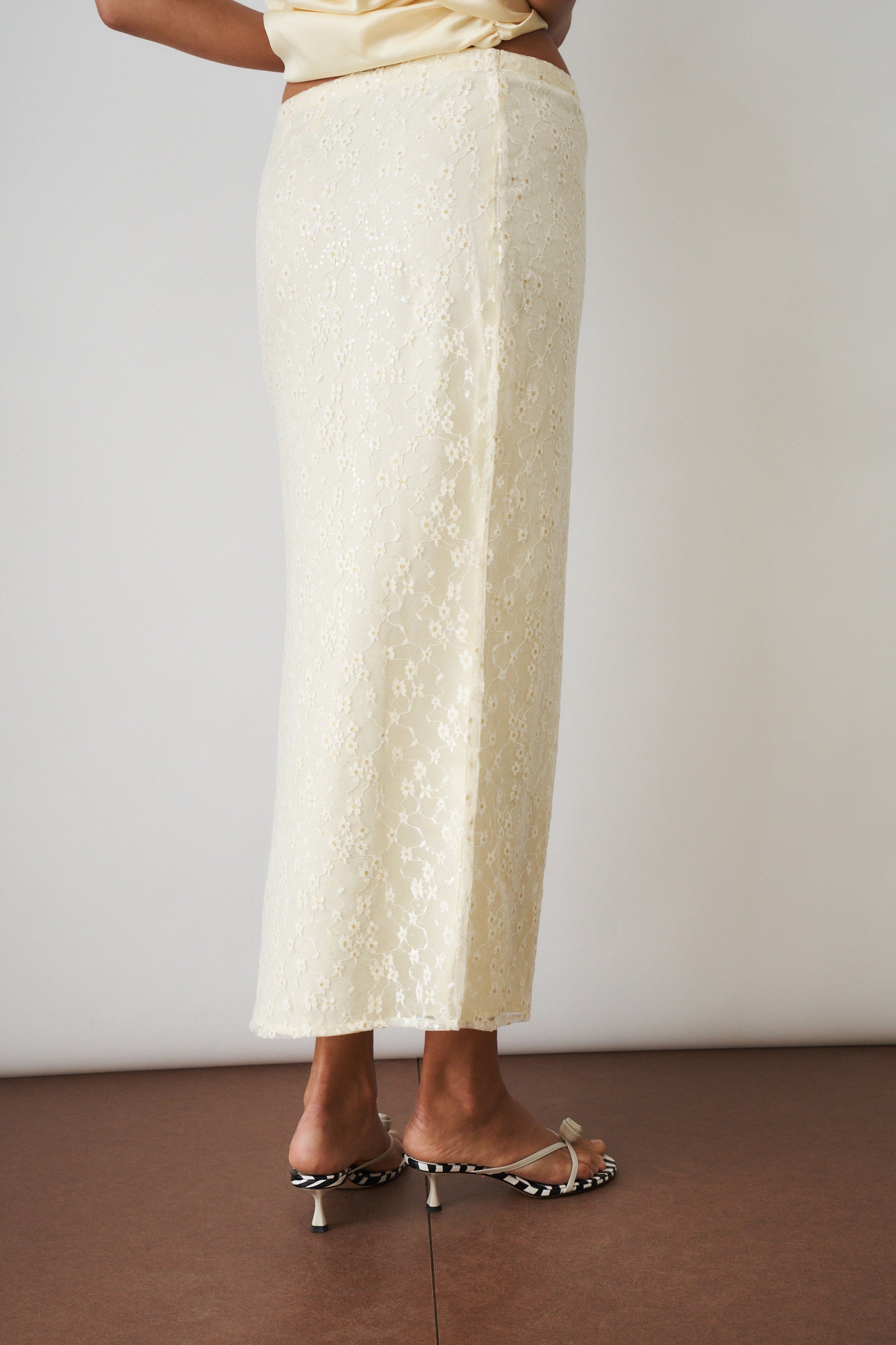 Hazel Sequin Lace Skirt