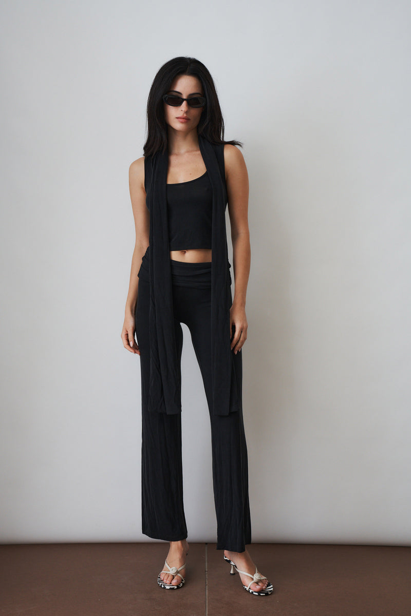 Ruched fold over pants