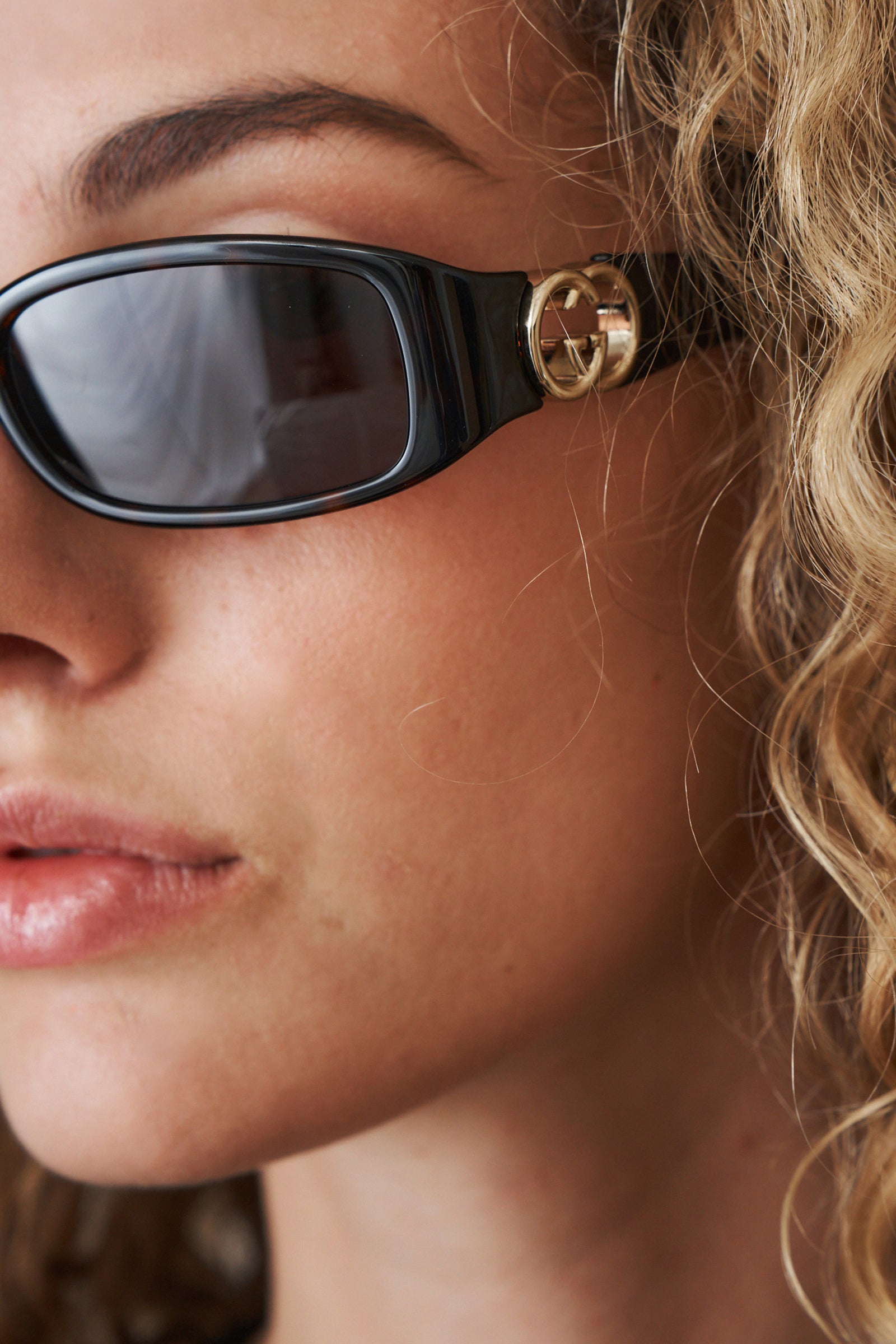 Narrow Tort Rectangle Sunglasses