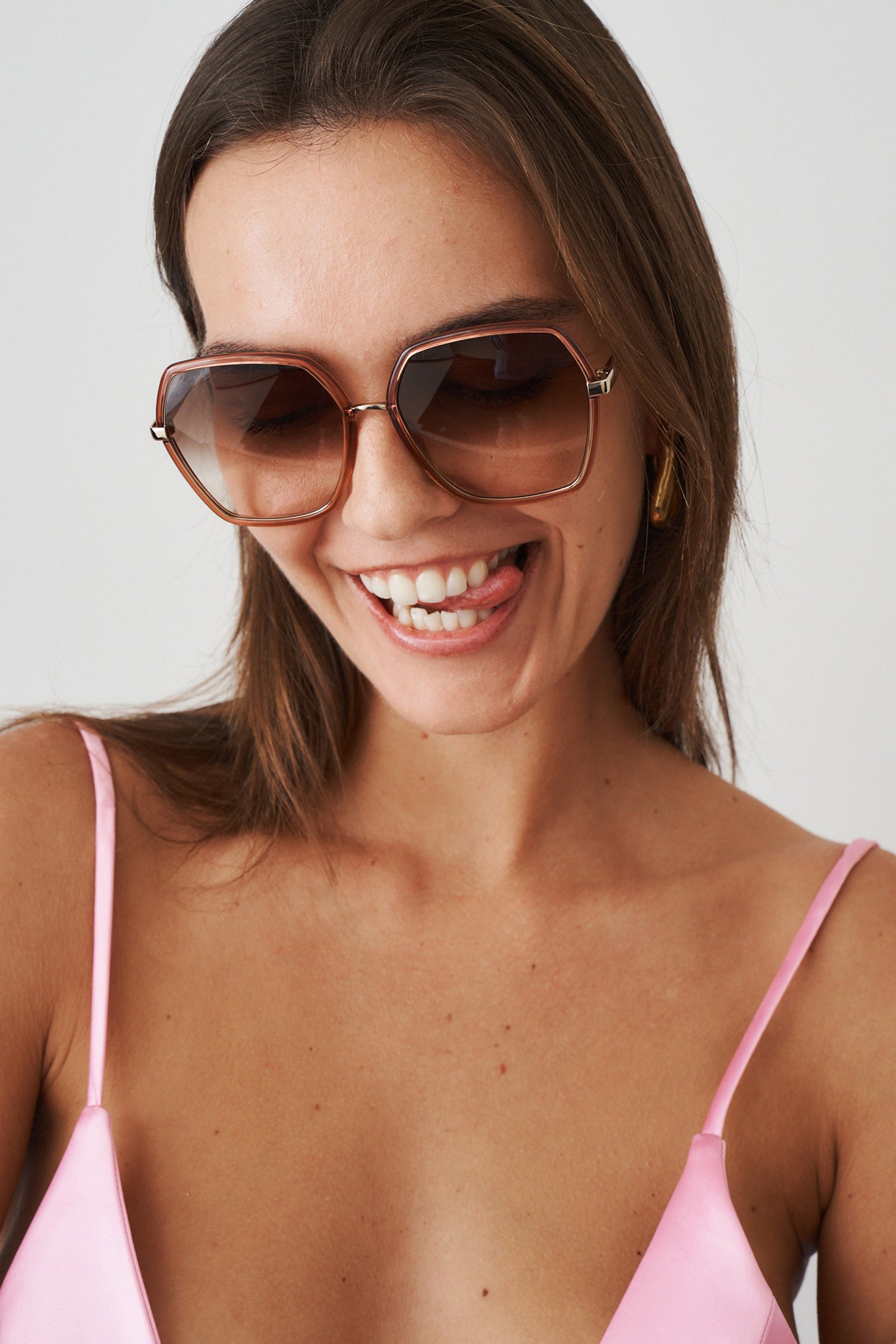 Geometric Frame Sunglasses