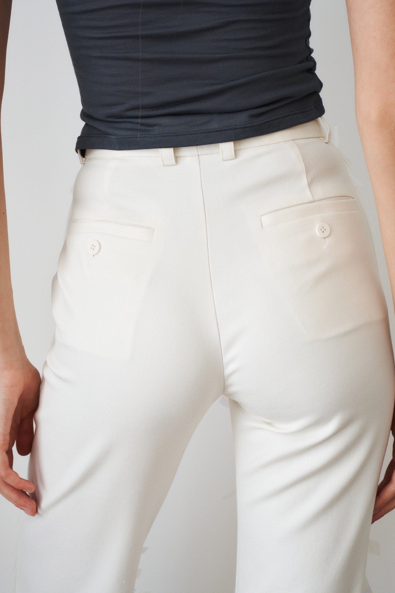 Power Pants White Sequin