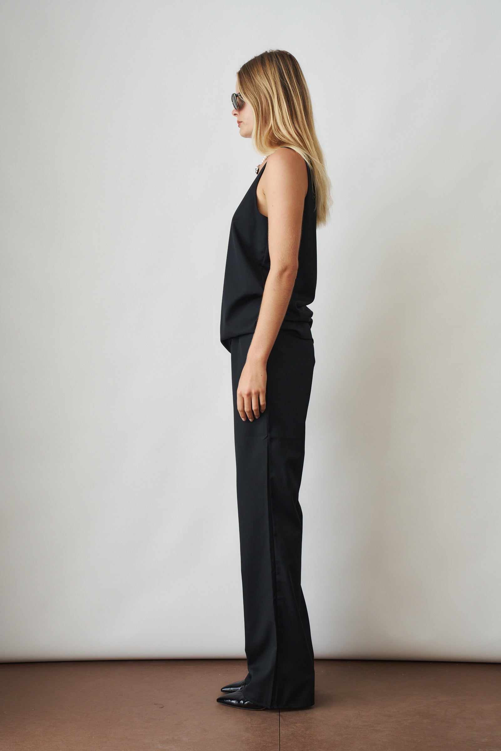 Fay Tailored Tank Top Black