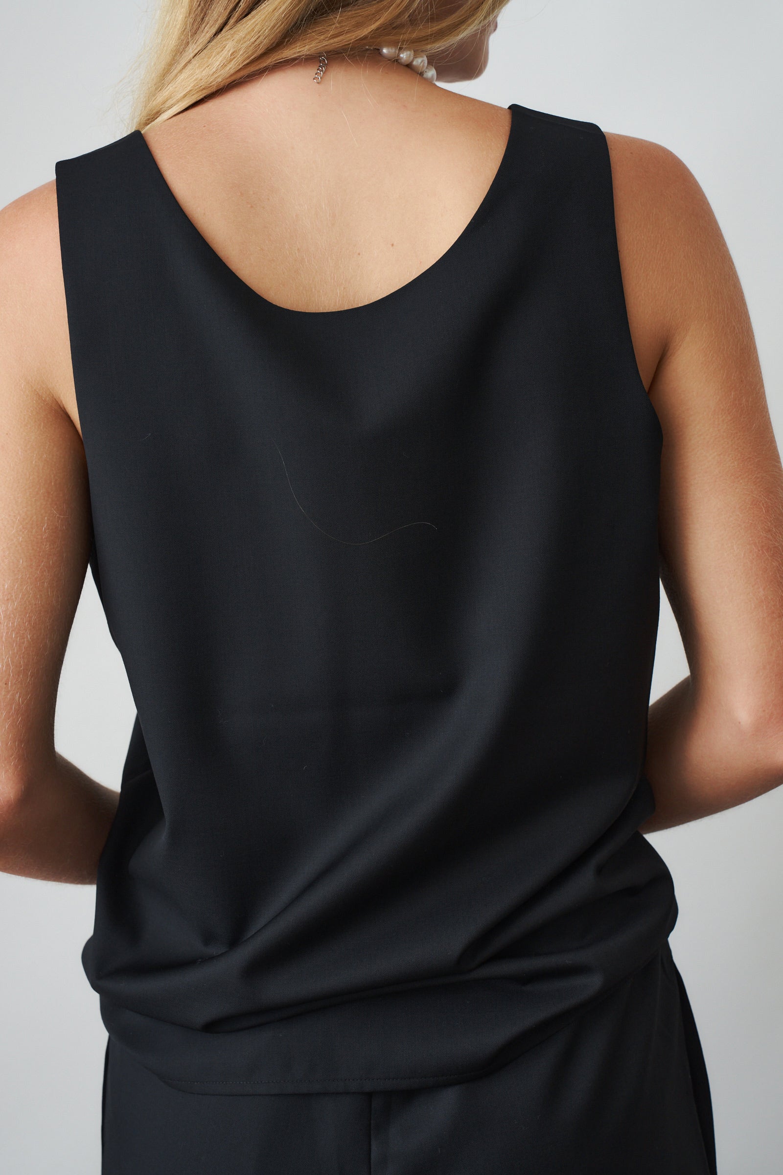 Fay Tailored Tank Top Black