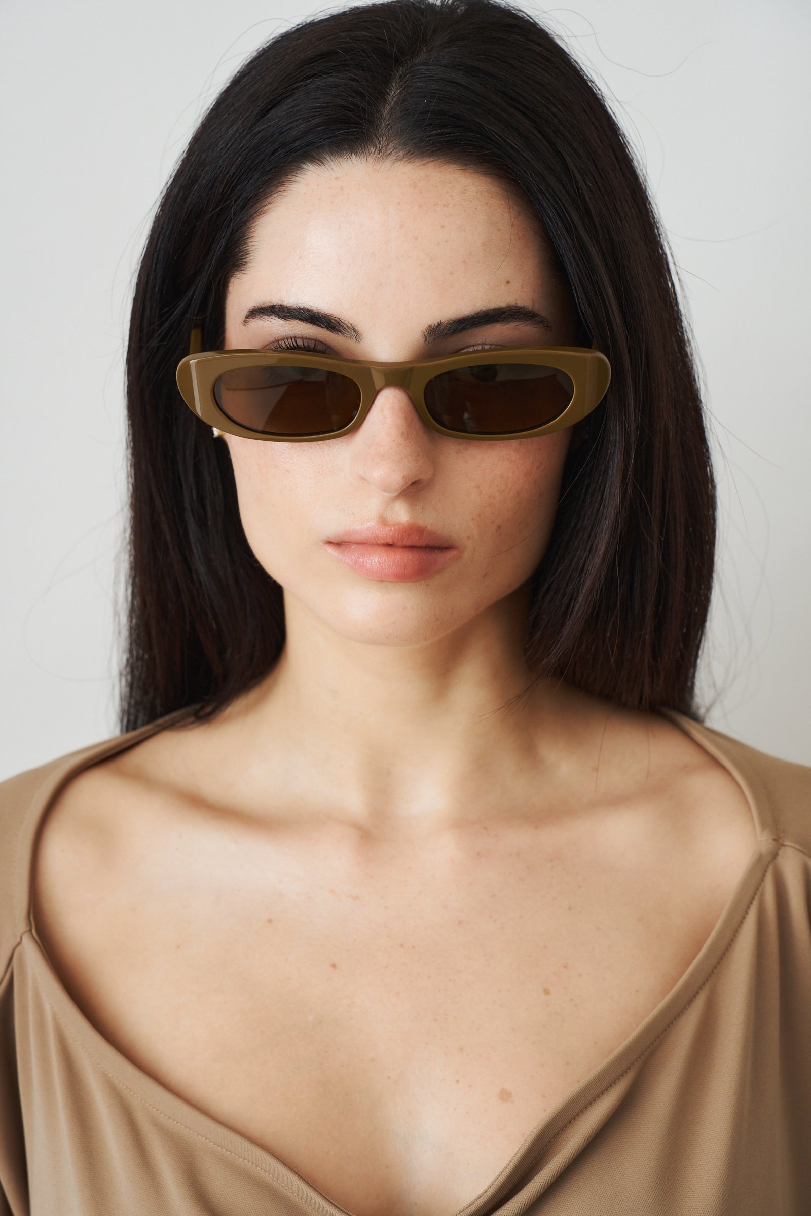 Shade Olive Oval Sunglasses